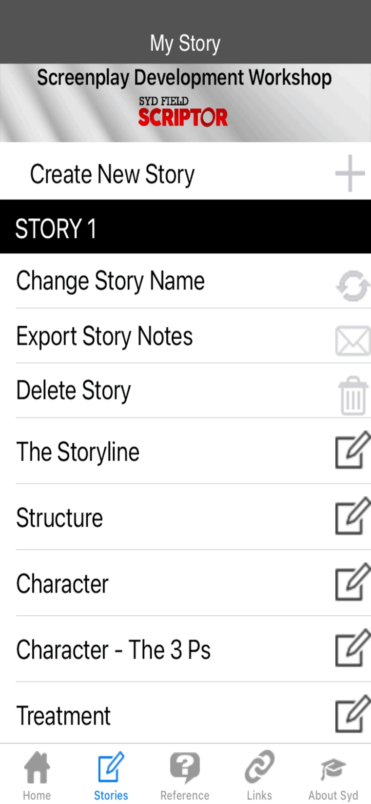 5 Stories phone - Screenplay Development Workshop - Syd Field Scriptor