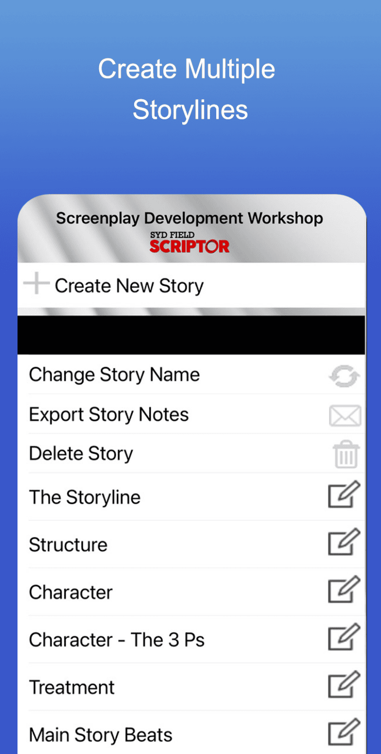 8 Create Multiple Storylines - Screenplay Development Workshop - Syd Field Scriptor